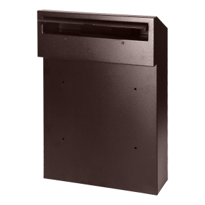 FIJI mailbox pass-through mailbox with cylinder lock, brown